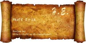 Huff Erik névjegykártya