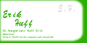 erik huff business card